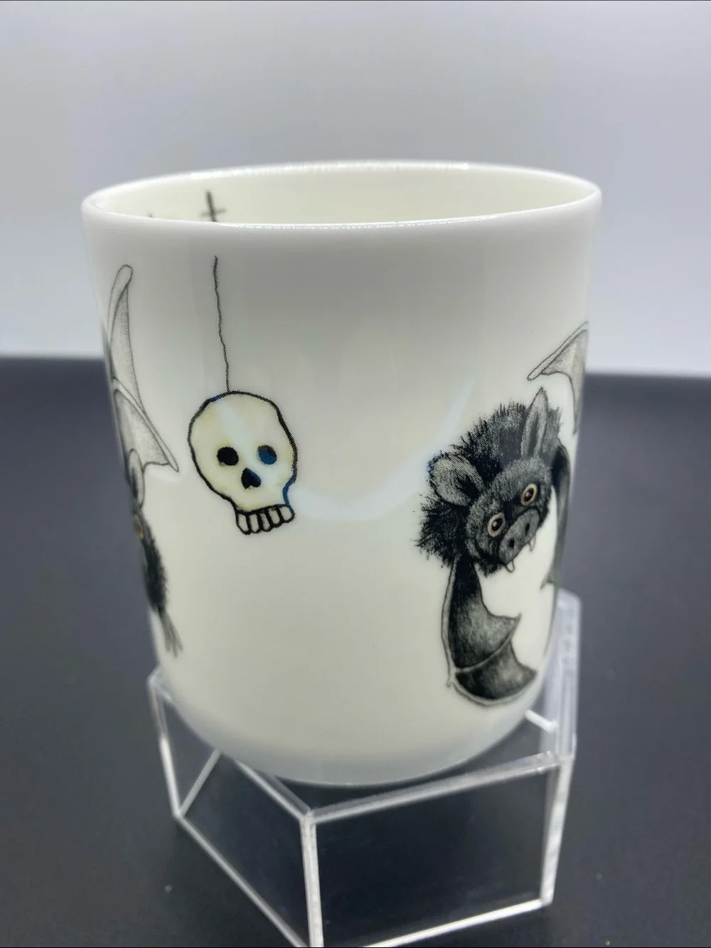 White Bat Illustration fine bone China Mug - Hanley Collections